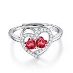 Ruby Birthstone Wedding Rings for Women