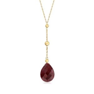 14kt Yellow Gold Gemstone Y-Necklace