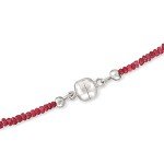 Ruby Bead Necklace with Silver - 20 Inches