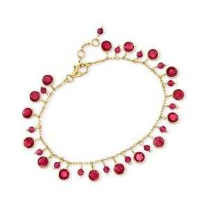 14.10 ct. Ruby Drop Bracelet in 18kt Gold