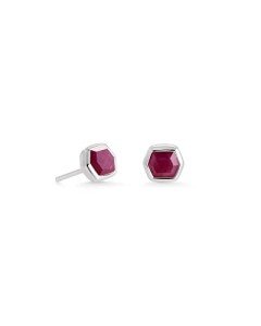 Kendra Scott Ruby Sterling Silver Stud Earrings
