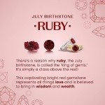 Ruby Teardrop Necklace in Sterling Silver with Diamonds