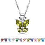 Stylish Butterfly Necklace with Peridot Gemstone