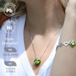 Infinity Love Birthstone Heart Necklace with Peridot