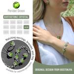 Infinity Love Birthstone Heart Necklace with Peridot
