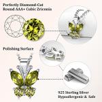 Stylish Butterfly Necklace with Peridot Gemstone
