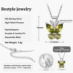 Stylish Butterfly Necklace with Peridot Gemstone