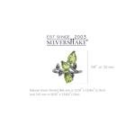 Natural Peridot & Sterling Silver Leaf Ring
