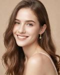Peridot Dangle Earrings in Sterling Silver and Gold
