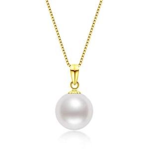 Gold Freshwater Pearl June Birthstone Necklace - Gift for Her