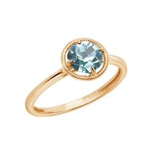March Birthstone Crystal Ring in 10k Gold, Size 6