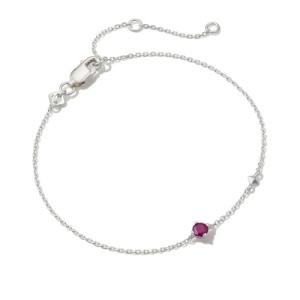 Kendra Scott Ruby Sterling Silver Chain Bracelet