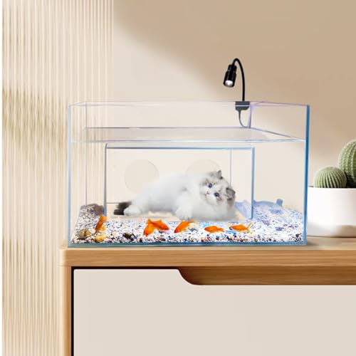 Creative Funny Cat House&Condos Toy Aquarium Tank, 35 Gallon