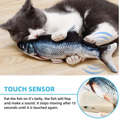 Interactive Electric Wiggle Fish Cat Toy, Realistic 11