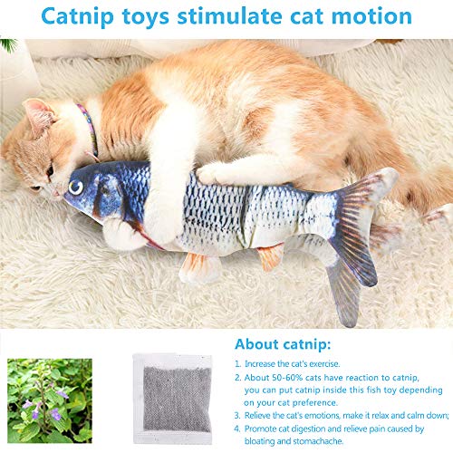 Interactive Electric Wiggle Fish Cat Toy, Realistic 11
