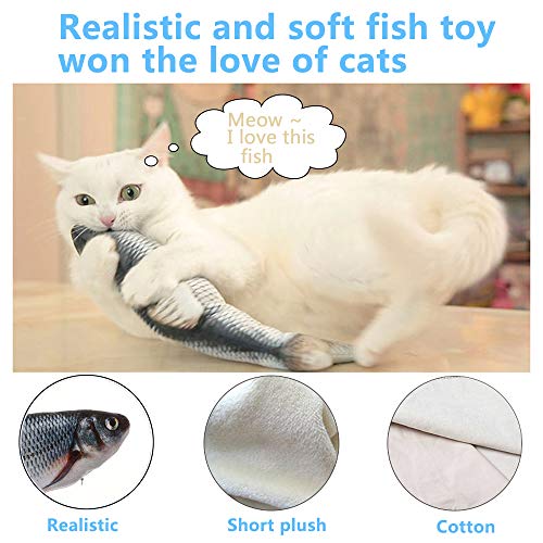Interactive Electric Wiggle Fish Cat Toy, Realistic 11