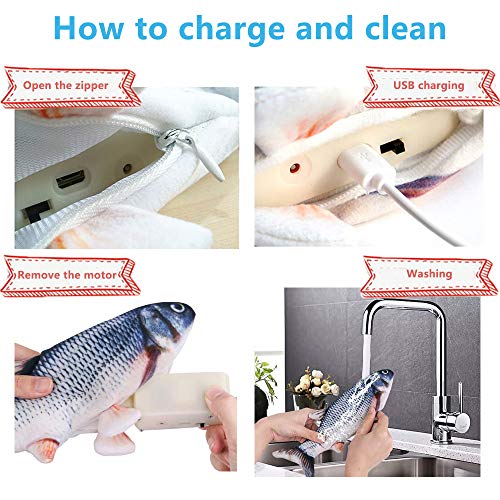 Interactive Electric Wiggle Fish Cat Toy, Realistic 11