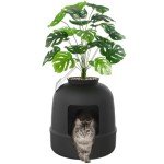 Lifewit Hidden Litter Box with Faux Plant