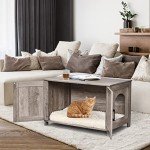 Barn Door Cat Litter Box Enclosure Furniture