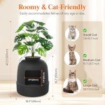 Lifewit Hidden Litter Box with Faux Plant