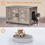 Barn Door Cat Litter Box Enclosure Furniture