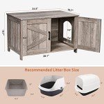Barn Door Cat Litter Box Enclosure Furniture