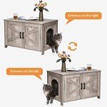 Barn Door Cat Litter Box Enclosure Furniture