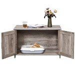 Barn Door Cat Litter Box Enclosure Furniture