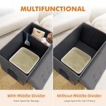 Stylish Cat Litter Box Enclosure Furniture in Grey