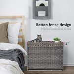 Stylish Cat Litter Box Enclosure with Soft Mat