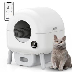 Automatic Self-Cleaning Litter Box for Multiple Cats