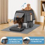 Extra Large Stainless Steel Litter Box with Lid