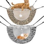 Cozy Double Layer Cat Hammock Bed - Leopard
