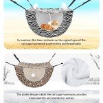 Cozy Double Layer Cat Hammock Bed - Leopard