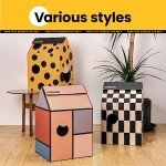 Sturdy Cardboard Cat House with Scratch Pad