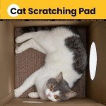Sturdy Cardboard Cat House with Scratch Pad