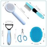 5-Piece Grooming Brush Kit for Long-Haired Cats