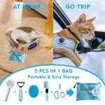 5-Piece Grooming Brush Kit for Long-Haired Cats