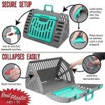 Collapsible Travel Cat Carrier with Waterproof Bed