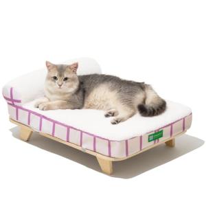 Elevated Cat Couch Bed with Washable Cover