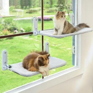 Foldable Cat Window Perch Hammock Bed Duo