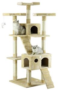 72" Premium Cat Tree with Scratching Posts & Condos