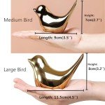 Gold bird statues for modern home decor