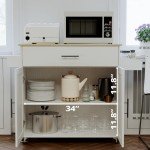 Rolling Kitchen Island Cart with Storage and Drop Leaf