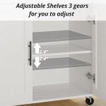 Rolling Kitchen Island Cart with Storage and Drop Leaf