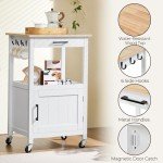 Yaheetech Rolling Kitchen Island with Cabinet and Drawer