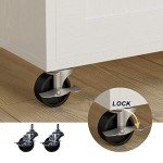 Rolling Kitchen Island with Storage and Drop Leaf