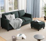 Dark Grey L-Shaped Sectional Sofa with Storage