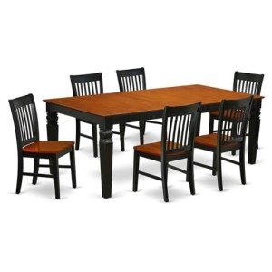 7-Piece Black & Cherry Dining Room Set