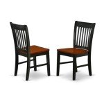 7-Piece Black & Cherry Dining Room Set